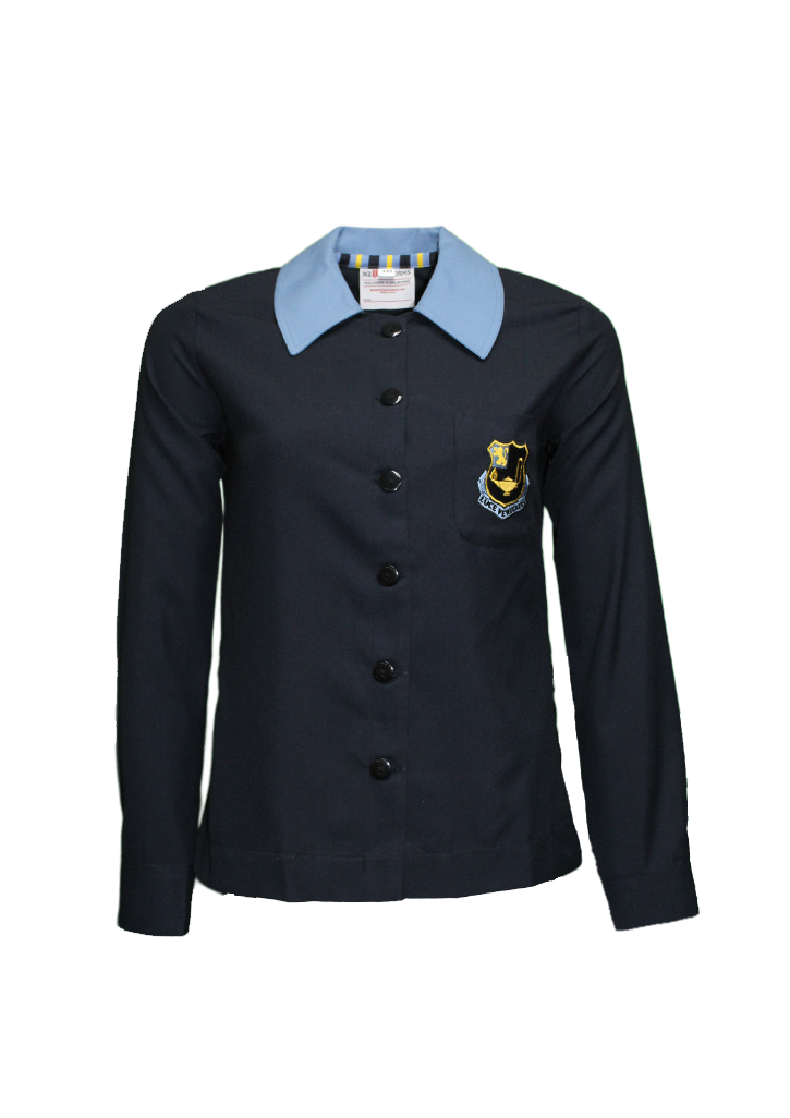 Queen Margaret Middle LS Blouse Navy/Sk