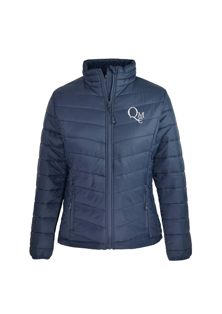 Queen Margaret College Ladies Puffer Jacket Navy